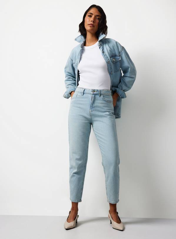 Light Denim High Rise Mom Jeans 20S